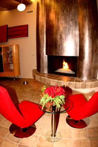 kathy Griffin celebrity home fireplace